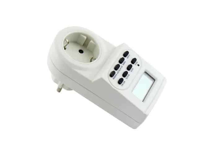 A digital timer switch for controlling LED lighting with multiple buttons.