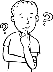 A thoughtful person with questions, pondering a decision or topic related to LED lighting.